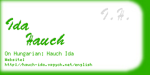 ida hauch business card